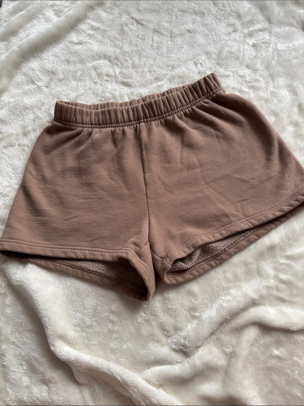 TNA Brown Elastic-Waist Athletic Shorts